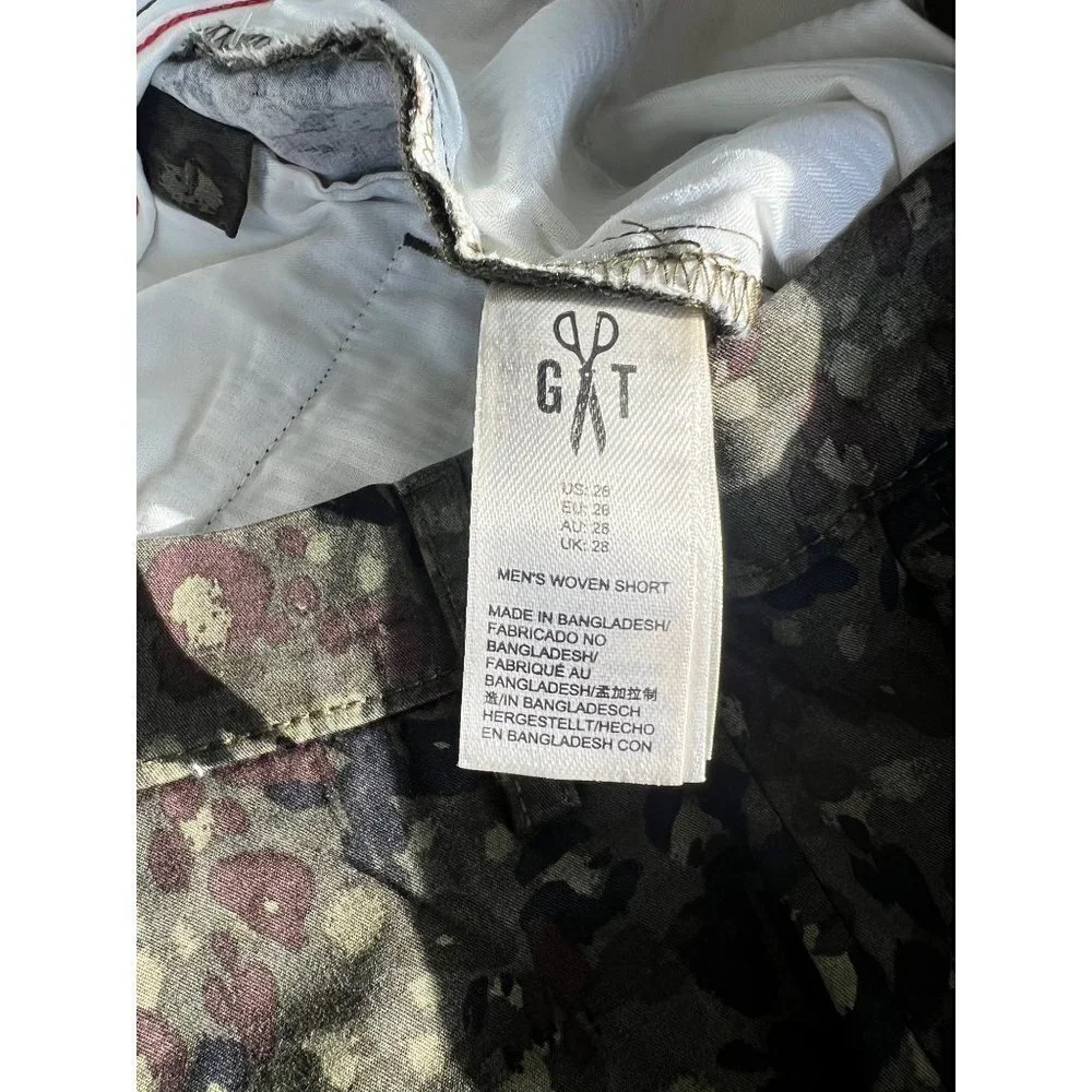 Good Thread Men's Olive Animal Camo Print Shorts
